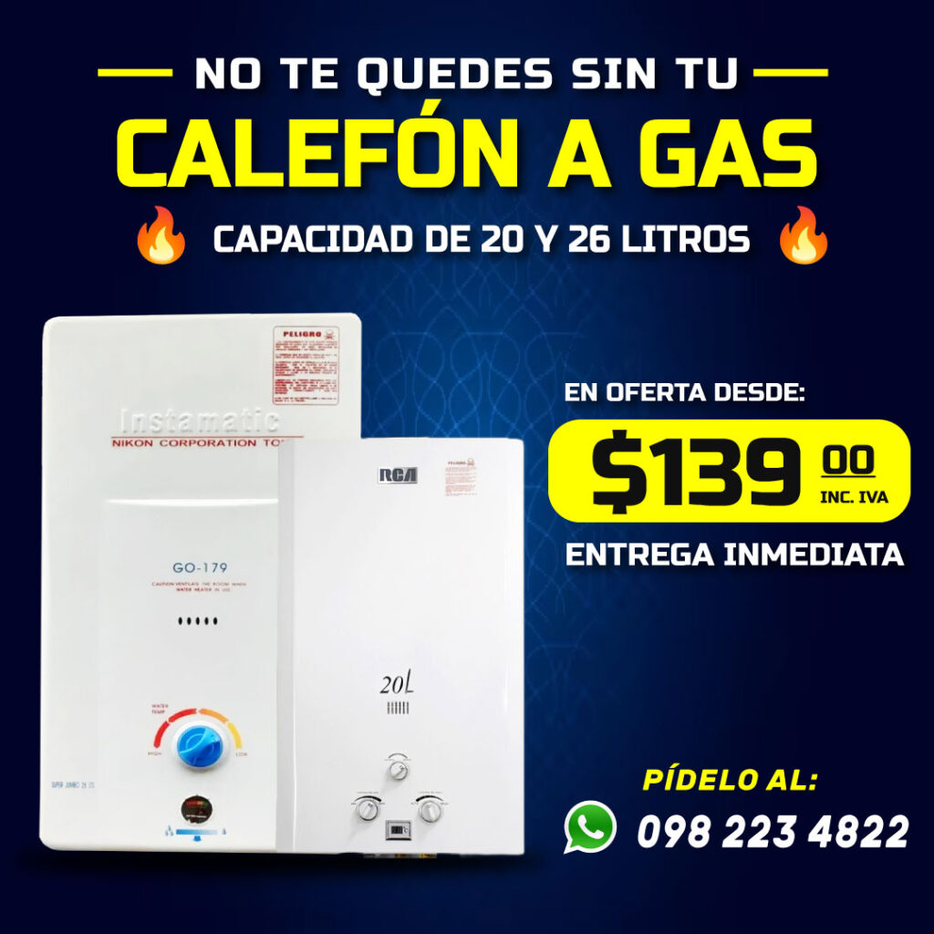 Calefones a gas economicos en Quito